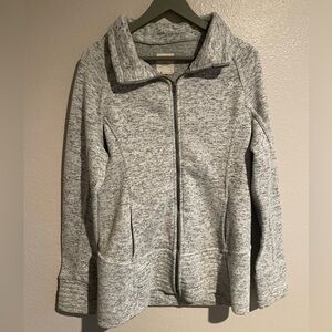 Thread & Supply Heather Gray Full-Zip Sweatshirt Jacket